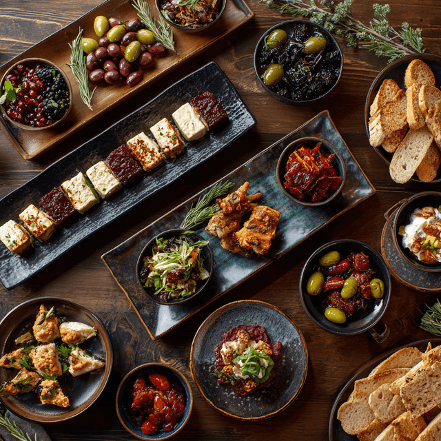 Mediterranean mezze spread
