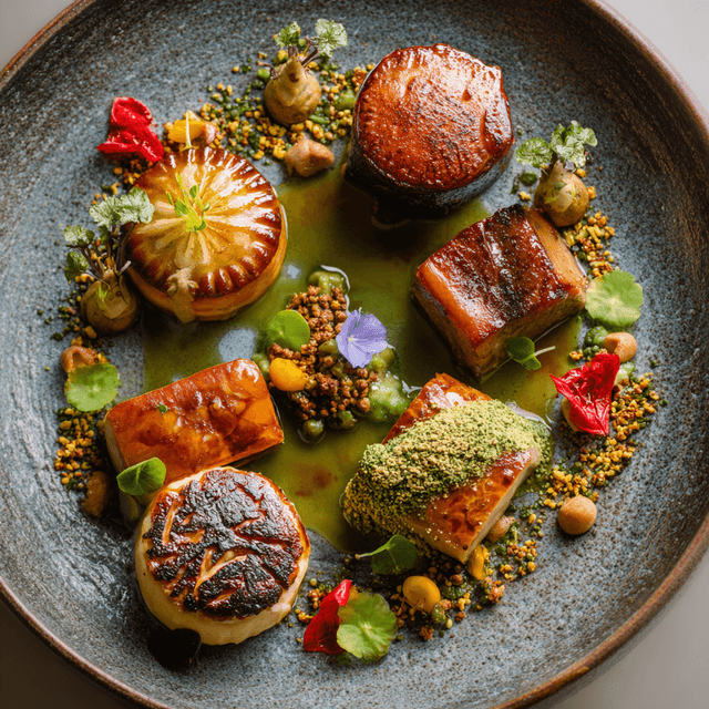 Fine dining plated course